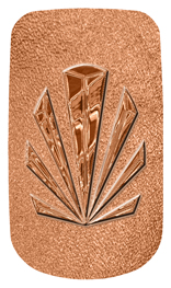 DAROYAL 602 CP SH CP Copper Sunburst Shimmer Copper Background